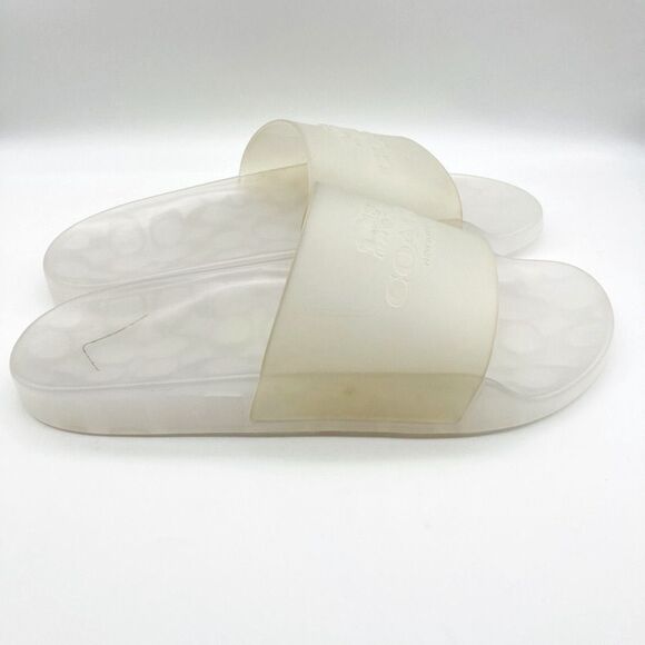 NWT Coach Men’s Clear Slide Chalk Sandals Size 9D - Picture 4 of 8